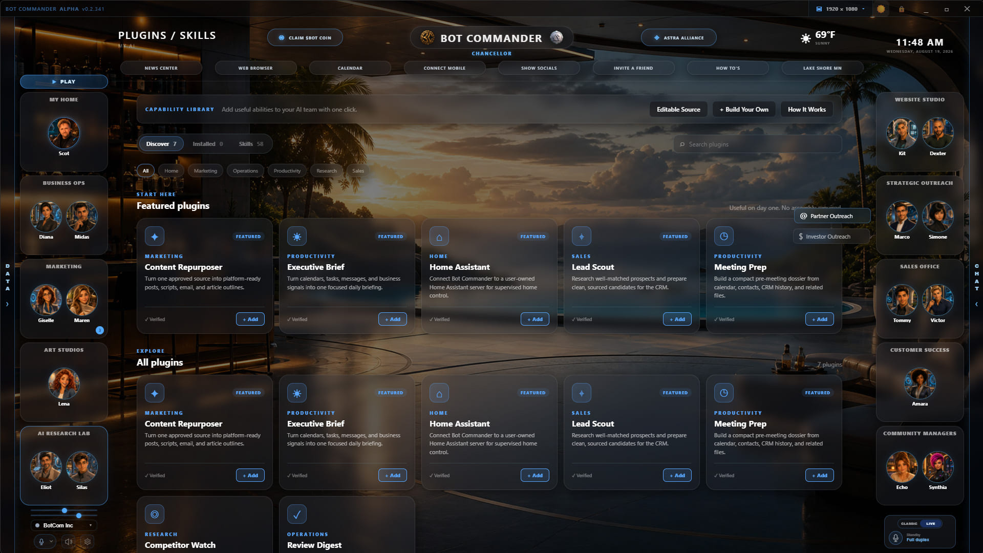 Bot Commander Plugins and Skills Library