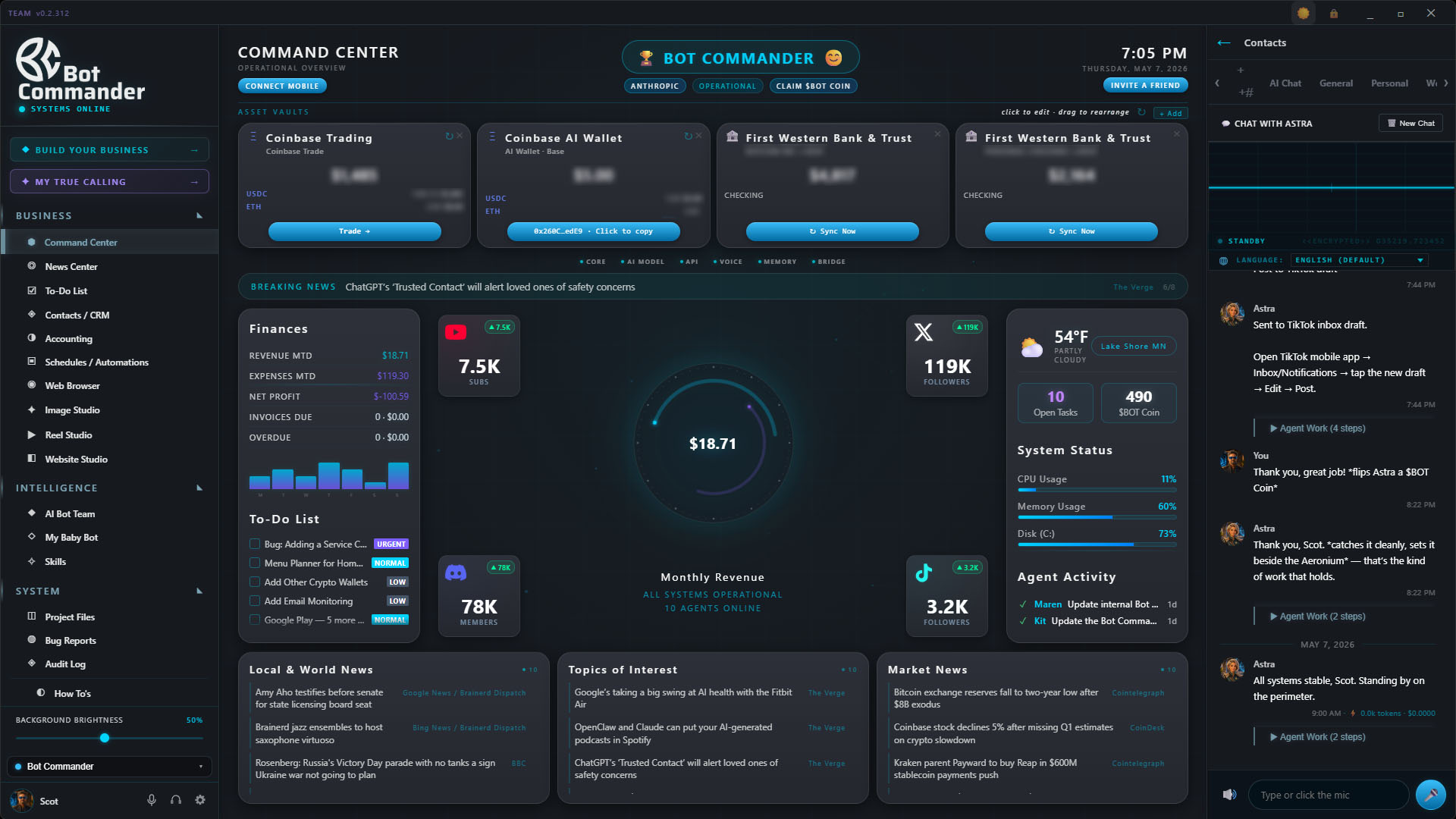 Bot Commander Command Center